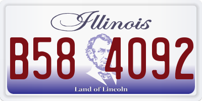 IL license plate B584092