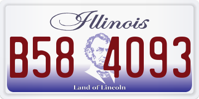IL license plate B584093