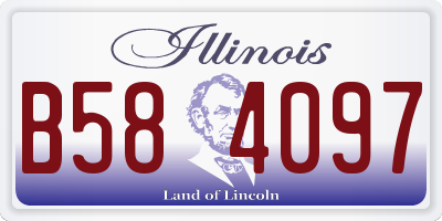 IL license plate B584097