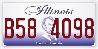 IL license plate B584098