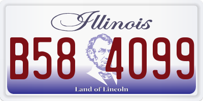 IL license plate B584099