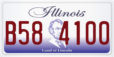 IL license plate B584100
