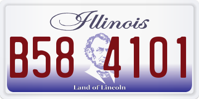 IL license plate B584101