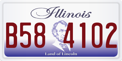 IL license plate B584102