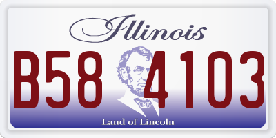 IL license plate B584103