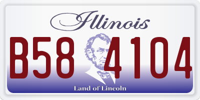 IL license plate B584104