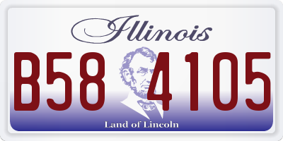 IL license plate B584105