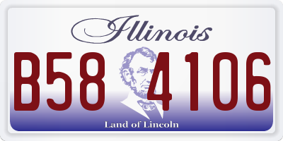 IL license plate B584106
