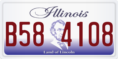 IL license plate B584108