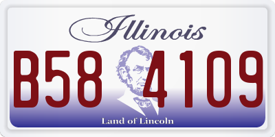IL license plate B584109