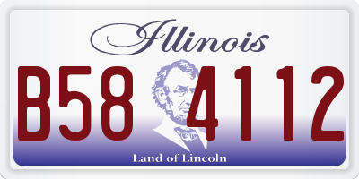 IL license plate B584112