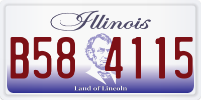 IL license plate B584115