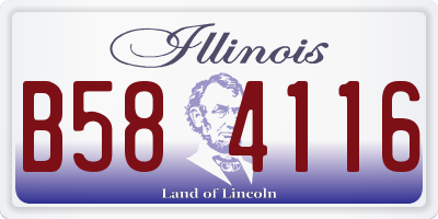 IL license plate B584116