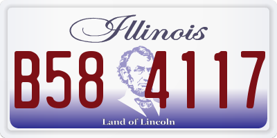 IL license plate B584117