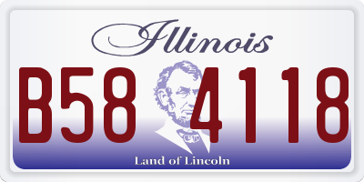 IL license plate B584118