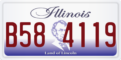 IL license plate B584119