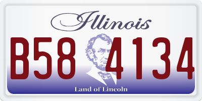 IL license plate B584134