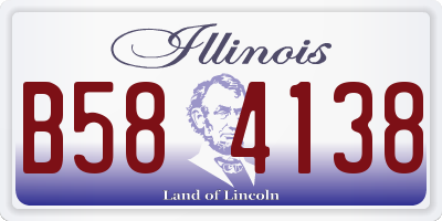 IL license plate B584138