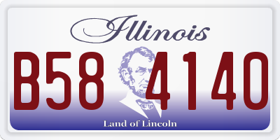IL license plate B584140
