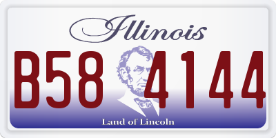 IL license plate B584144