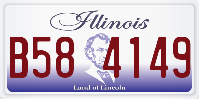 IL license plate B584149