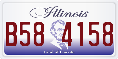 IL license plate B584158