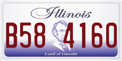 IL license plate B584160