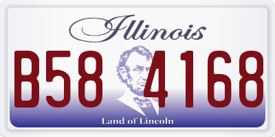IL license plate B584168