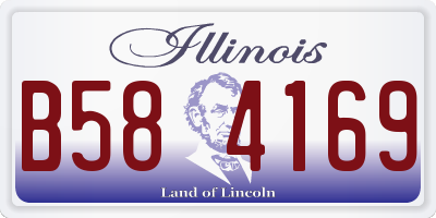 IL license plate B584169