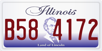 IL license plate B584172