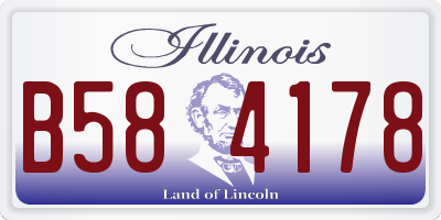 IL license plate B584178