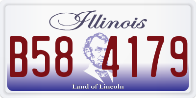 IL license plate B584179