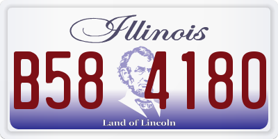 IL license plate B584180
