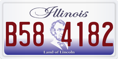 IL license plate B584182