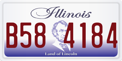 IL license plate B584184