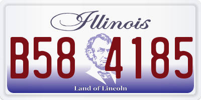 IL license plate B584185