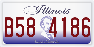 IL license plate B584186