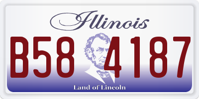 IL license plate B584187