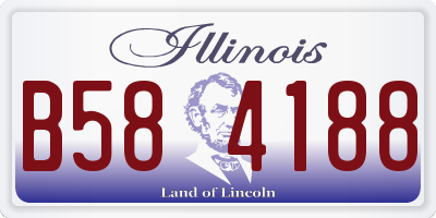 IL license plate B584188