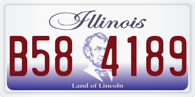IL license plate B584189