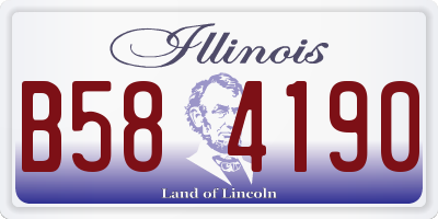 IL license plate B584190