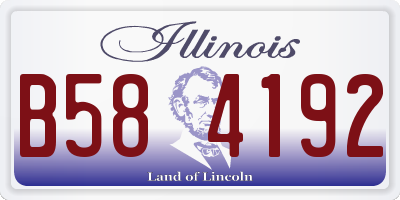 IL license plate B584192