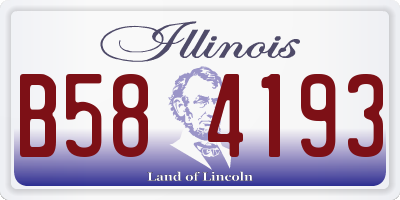 IL license plate B584193