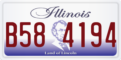 IL license plate B584194