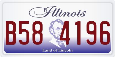 IL license plate B584196