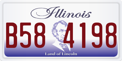 IL license plate B584198