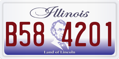 IL license plate B584201