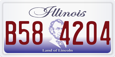 IL license plate B584204