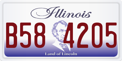 IL license plate B584205