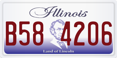 IL license plate B584206